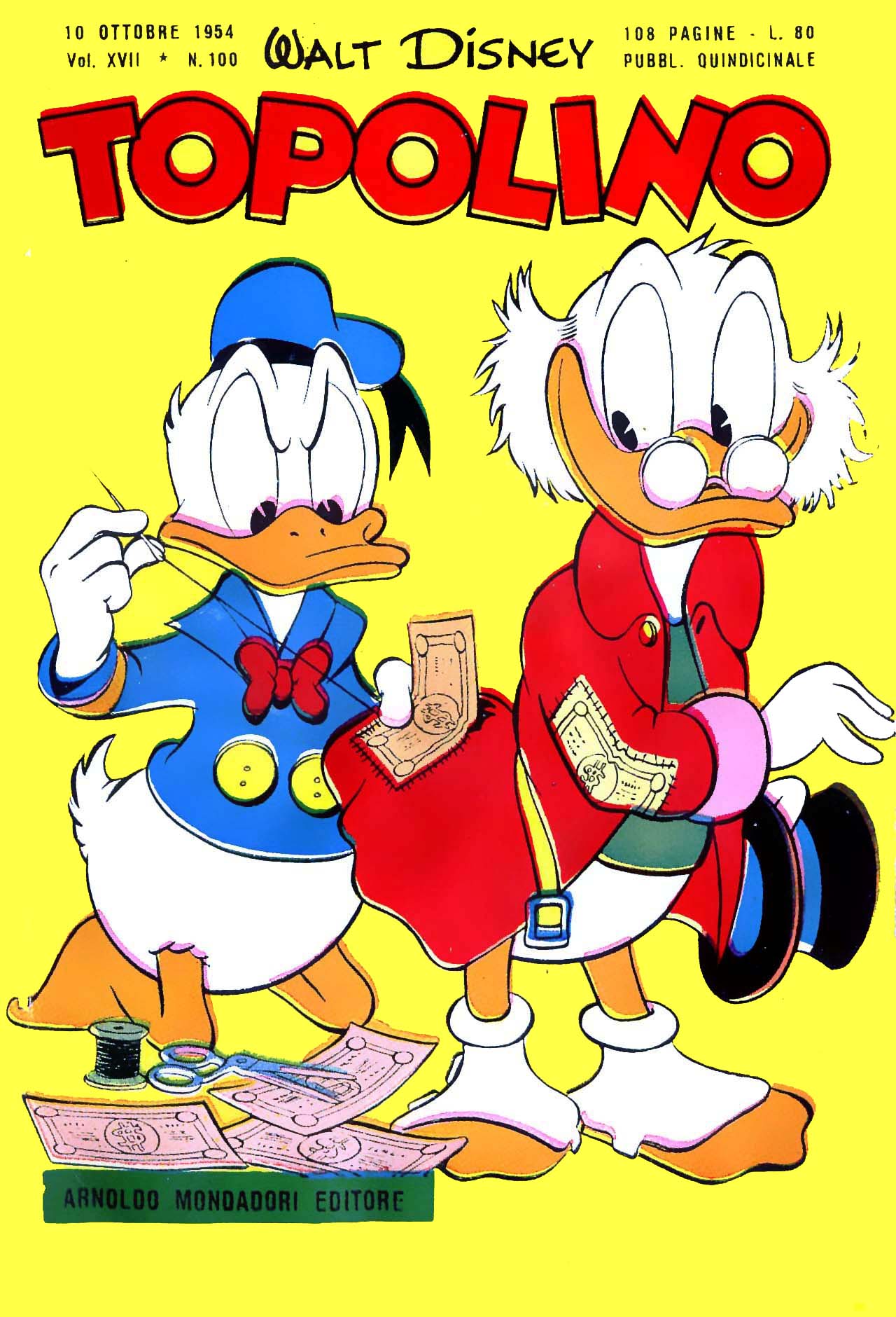 Fumetto Topolino -  1954