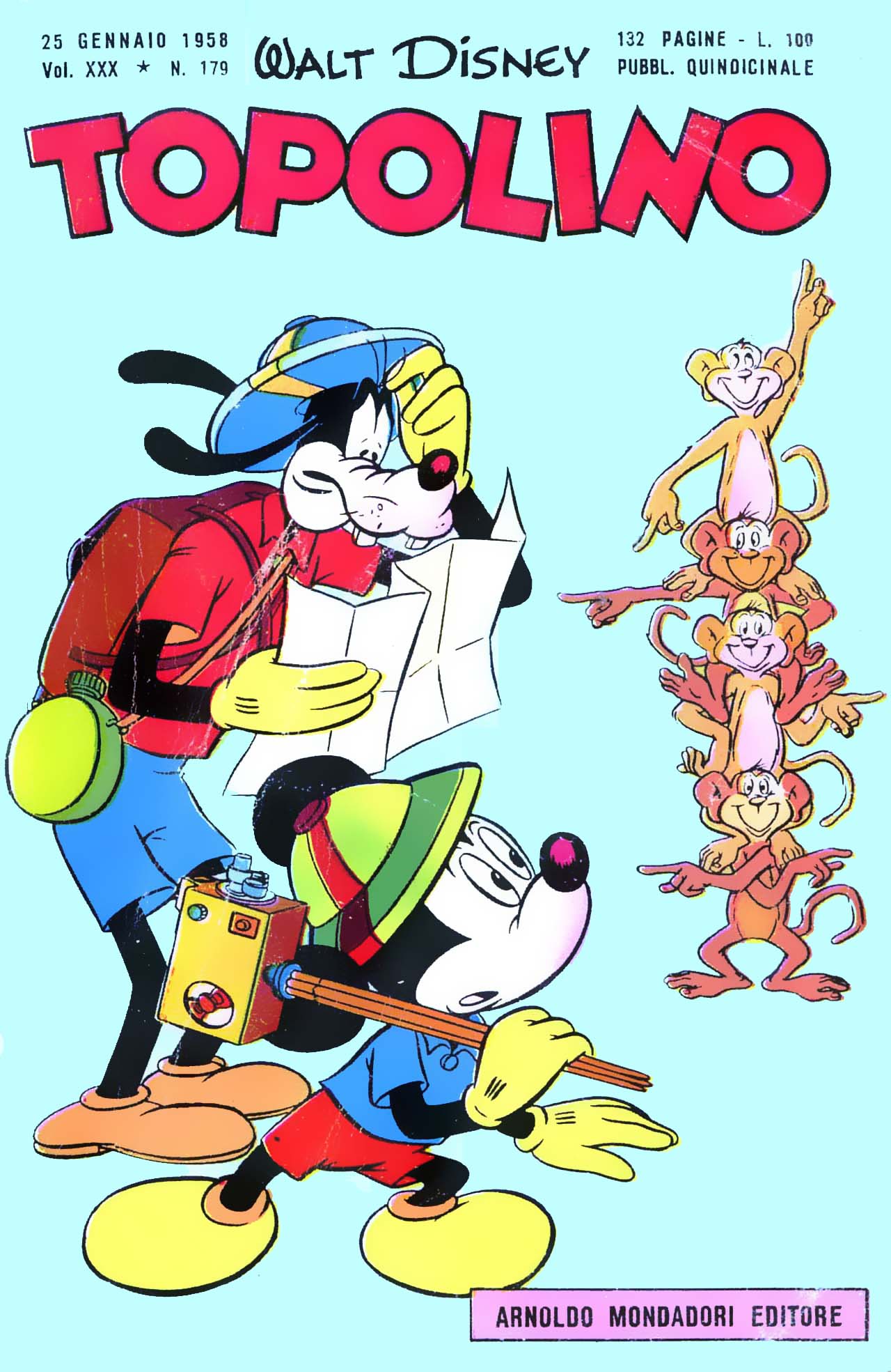 Fumetto Topolino -  1958