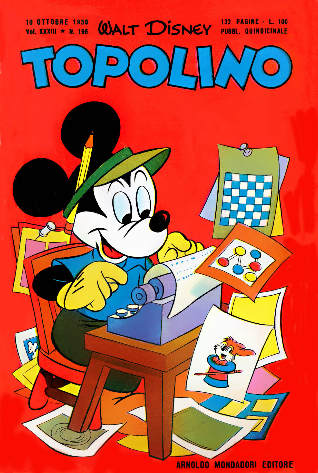 Fumetto Topolino -  1958
