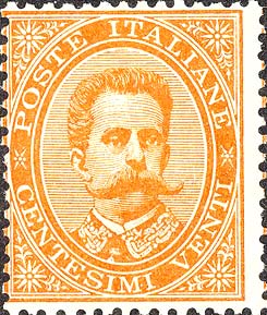 Francobollo Effigie di Umberto I Entro un Ovale -  1879