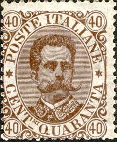 Francobollo Effigie di Umberto I Entro un Ovale -  1889