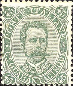 Francobollo Effigie di Umberto I Entro un Ovale -  1889
