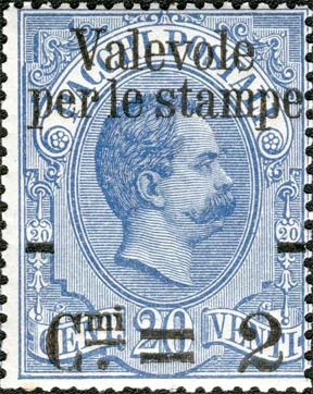 Francobollo Effigie di Umberto I Entro un Ovale -  1890