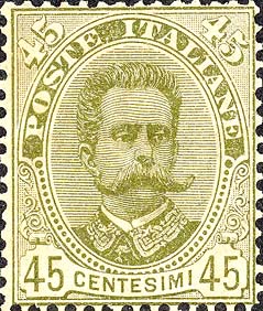 Francobollo Effigie di Umberto I Entro un Ovale -  1893