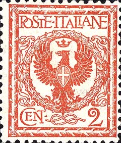 Francobollo Aquila e Ornamenti -  1901