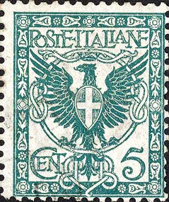 Francobollo Aquila e Ornamenti -  1901