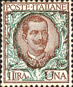 Francobollo Effigie di Vittorio Emanuele III e Ornamenti Floreali -  1901