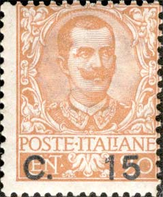 Francobollo Effigie di Vittorio Emanuele III e Ornamenti Floreali -  1905