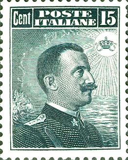 Francobollo Effigie di Vittorio Emanuele III Volta a Destra -  1906