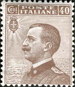 Francobollo Effigie di Vittorio Emanuele III Volta a Sinistra -  1908