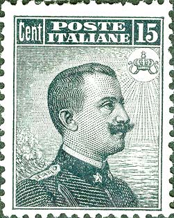 Francobollo Effigie di Vittorio Emanuele III Volta a Destra -  1911