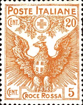 Francobollo Aquila Sabauda -  1916