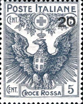 Francobollo Aquila Sabauda -  1916