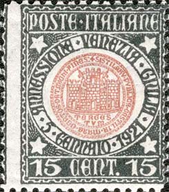 Francobollo Sigillo del Comune di Trieste -  1921