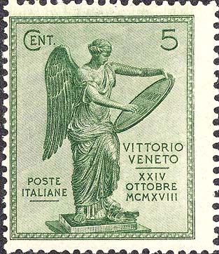 Francobollo La "Vittoria di Brescia" -  1921