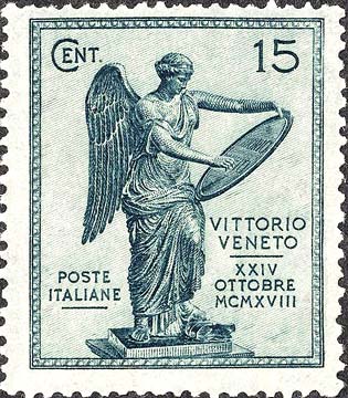 Francobollo La "Vittoria di Brescia" -  1921