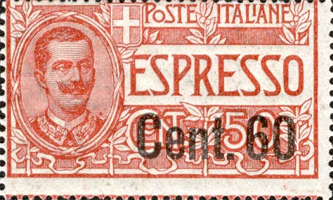 Francobollo Effigie di Vittorio Emanuele III Entro un Ovale -  1922