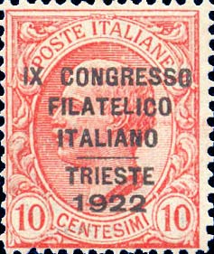 Francobollo Effigie di Vittorio Emanuele III Volta a Sinistra -  1922