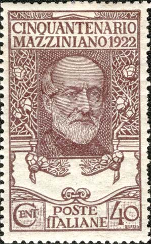 Francobollo Ritratto di Giuseppe Mazzini -  1922