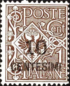 Francobollo Aquila e Ornamenti -  1923