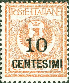 Francobollo Aquila e Ornamenti -  1923