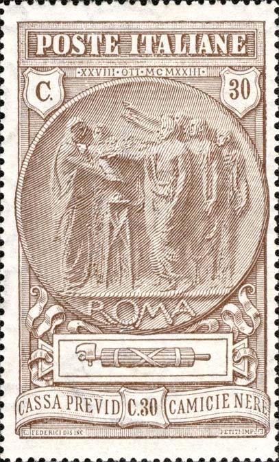 Francobollo Giuramento Romano -  1923