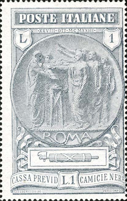 Francobollo Giuramento Romano -  1923