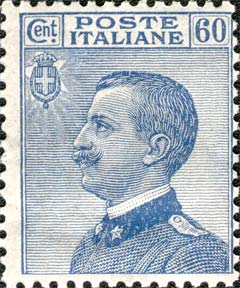 Francobollo Effigie di Vittorio Emanuele III Volta a Sinistra -  1923