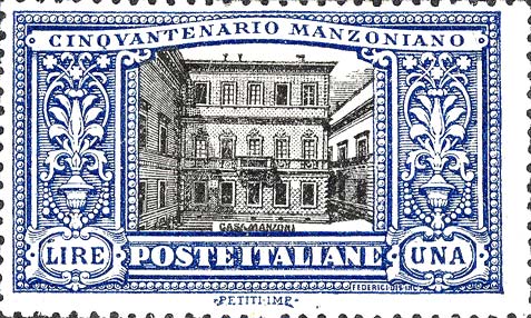 Francobollo Casa Milanese di Alessandro Manzoni -  1923