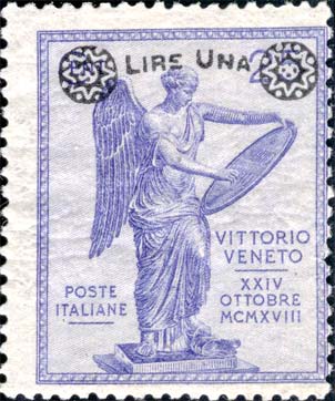 Francobollo La "Vittoria di Brescia" -  1924