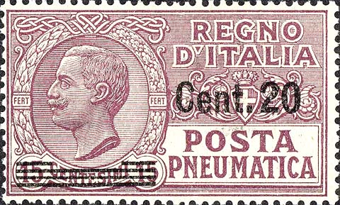 Francobollo Effigie di Vittorio Emanuele III Entro un Ovale -  1925