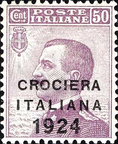 Francobollo Effigie di Vittorio Emanuele III Volta a Sinistra -  1924