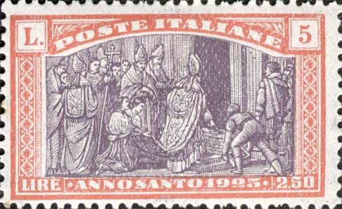 Francobollo Chiusura della Porta Santa -  1924