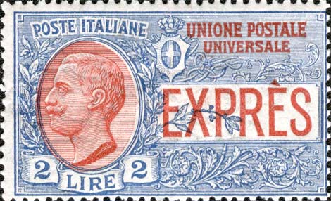 Francobollo Effigie di Vittorio Emanuele III Entro un Ovale -  1925