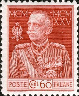 Francobollo Ritratto di Vittorio Emanuele III -  1925