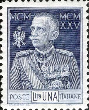 Francobollo Ritratto di Vittorio Emanuele III -  1925
