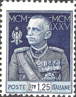 Francobollo Ritratto di Vittorio Emanuele III -  1926