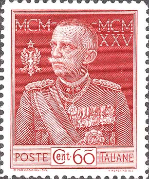 Francobollo Ritratto di Vittorio Emanuele III -  1925