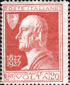Francobollo Ritratto di Alessandro Volta -  1927