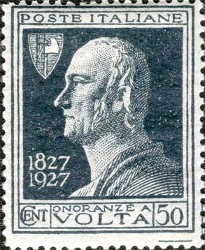 Francobollo Ritratto di Alessandro Volta -  1927