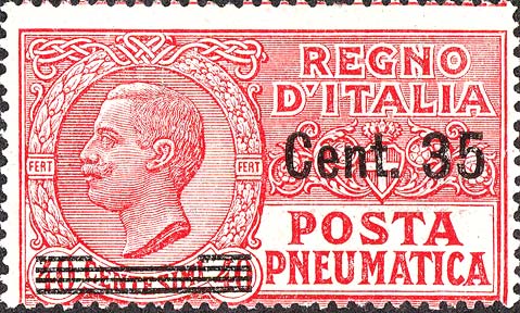Francobollo Effigie di Vittorio Emanuele III Entro un Ovale -  1927