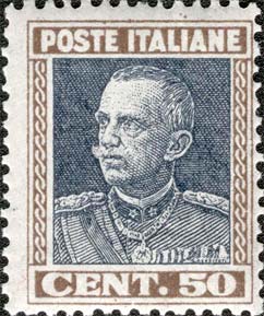 Francobollo Effigie di Vittorio Emanuele III -  1927