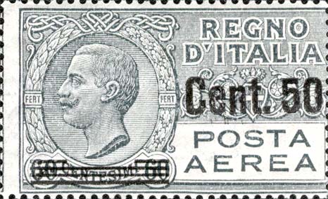 Francobollo Effigie di Vittorio Emanuele III Entro un Ovale -  1927