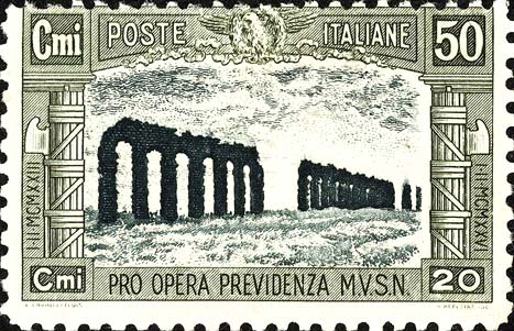 Francobollo Rovine dell'Acquedotto Claudio -  1928
