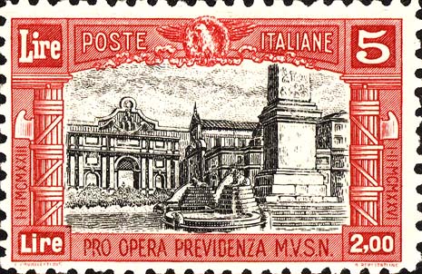 Francobollo Porta del Popolo -  1928