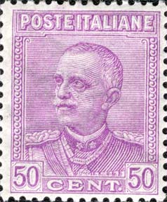 Francobollo Effigie di Vittorio Emanuele III -  1928