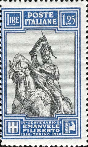 Francobollo Monumento ad Emanuele Filiberto -  1928