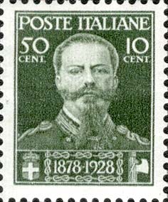 Francobollo Ritratto di Vittorio Emanuele II -  1929