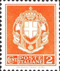 Francobollo Stemma tra Fasci -  1930
