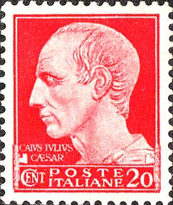 Francobollo Effigie di Giulio Cesare -  1929